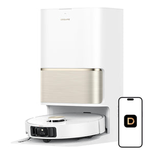 DREAME L60 Pro Ultra Robot Vacuum and Mop with Auto-Empty, 35,000Pa Suction, Hot Water Mop Self-Cleaning, and Smart Obstacle Avoidance, White
