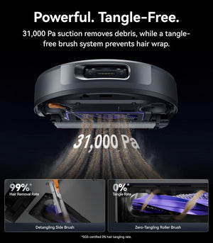 NARWAL Flow 2 Robot Vacuum and Mop Combo, 31,000Pa Suction, FlowWash Self-Cleaning Mop, AI Object Recognition, Self-Emptying & Refilling, 212℉ Hot Water Mop Washing & Drying, Tangle-Free Design