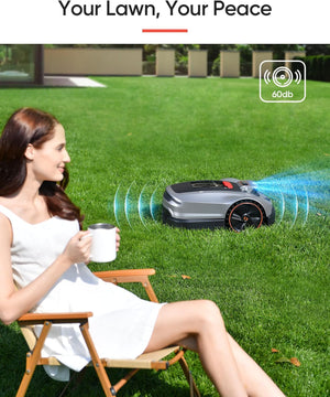 Sunseeker X3 Plus Robot Lawn Mower no Wire,0.3 Acre/13,000 Sq. Ft,Smart APP Control, AI & RTK Navigation, 6 Muti-Zone, Path Planning, for Small/Medium Yards, Included a Set of Blades.