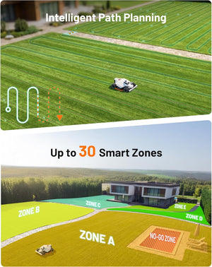 Mammotion LUBA 3 AWD 3000H Robot Lawn Mower for 0.75 Acre, 360° LiDAR+NetRTK+AI Vision Tri-Fusion Positioning, All-Wheel-Drive for 80% Slopes, 30 Multi-Zone Management, Cutting Height 2.2"-4.0"