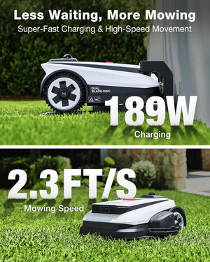 ECOVACS Goat A3000 LiDAR PRO Robotic Lawn Mower for Up to 3/4 Acre, 7500 mAh Battery with 189W Fast Charging, Wire-Free Dual-LiDAR Navigation, Built-in TruEdge Edge Trimmer, Smart App Control