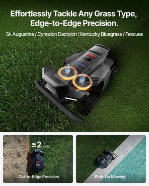 Segway Navimow X430 Robot Lawn Mower Wire Free with Garage X, 4WD for 84% Slopes, Zero-Turn Mowing, Dual 180W Motors, Covers 1 Acre (Garage Shipped Separately)