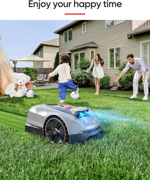 Sunseeker X3 Plus Robot Lawn Mower no Wire,0.3 Acre/13,000 Sq. Ft,Smart APP Control, AI & RTK Navigation, 6 Muti-Zone, Path Planning, for Small/Medium Yards, Included a Set of Blades.
