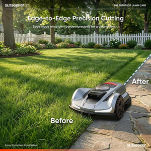 Sunseeker X7 Wireless Robot Lawn Mower 0.75 Acre/ 32,000Sq. Ft, with Smart APP Control, Vision AI System & RTK, Path Planning, Adaptive Floating Cut Height up to 4", for Medium to Large Yards