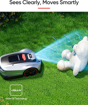 Sunseeker X3 Plus Robot Lawn Mower no Wire,0.3 Acre/13,000 Sq. Ft,Smart APP Control, AI & RTK Navigation, 6 Muti-Zone, Path Planning, for Small/Medium Yards, Included a Set of Blades.