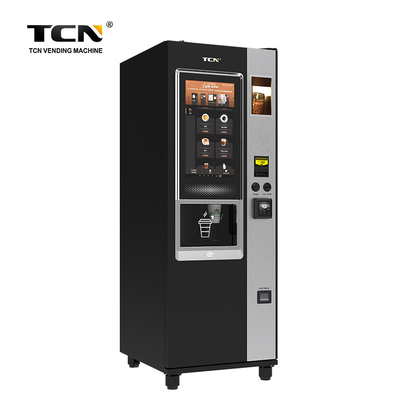 Self-service coffee retail station close angle official product image