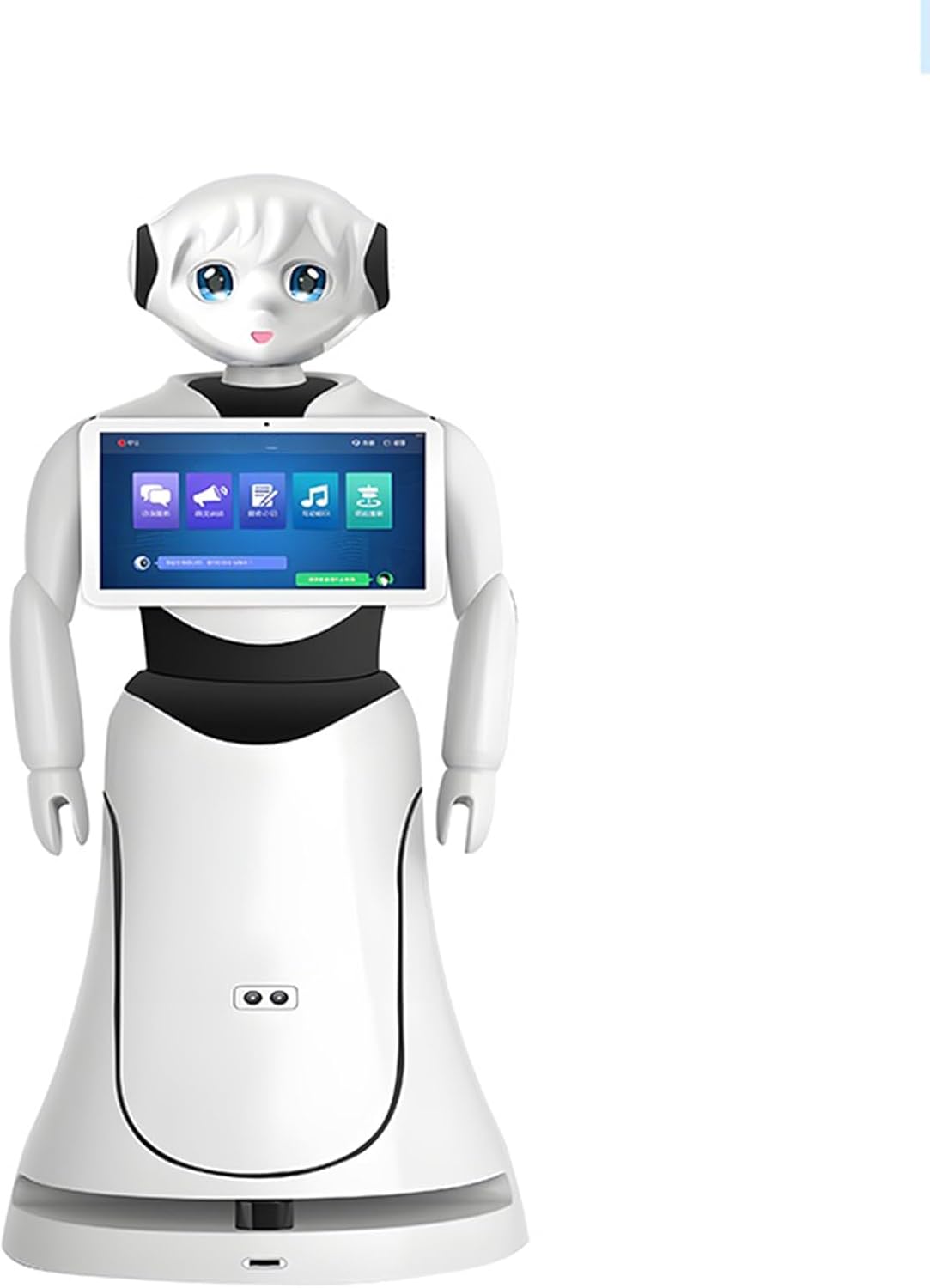 AI Interactive Service Robot with Touch Screen, Voice Interaction, Smart Navigation, Obstacle Avoidance for Hotel, Restaurant, Airport and Mall Greeting