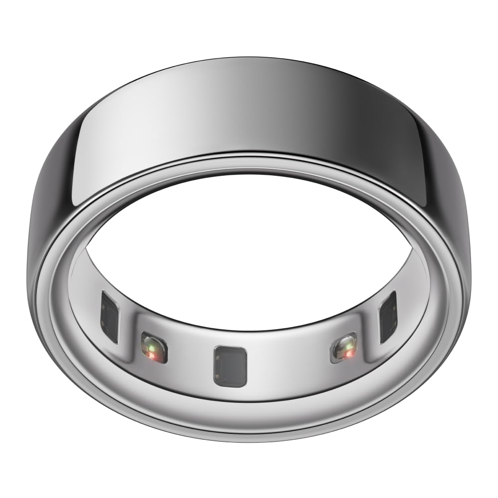 Oura Ring 4 - Silver - Size 9 - Sleep, Activity, Women’s Health, AI Advisor, Up to 8 Days of Battery Life, Size Before You Buy, Android & iOS Compatible