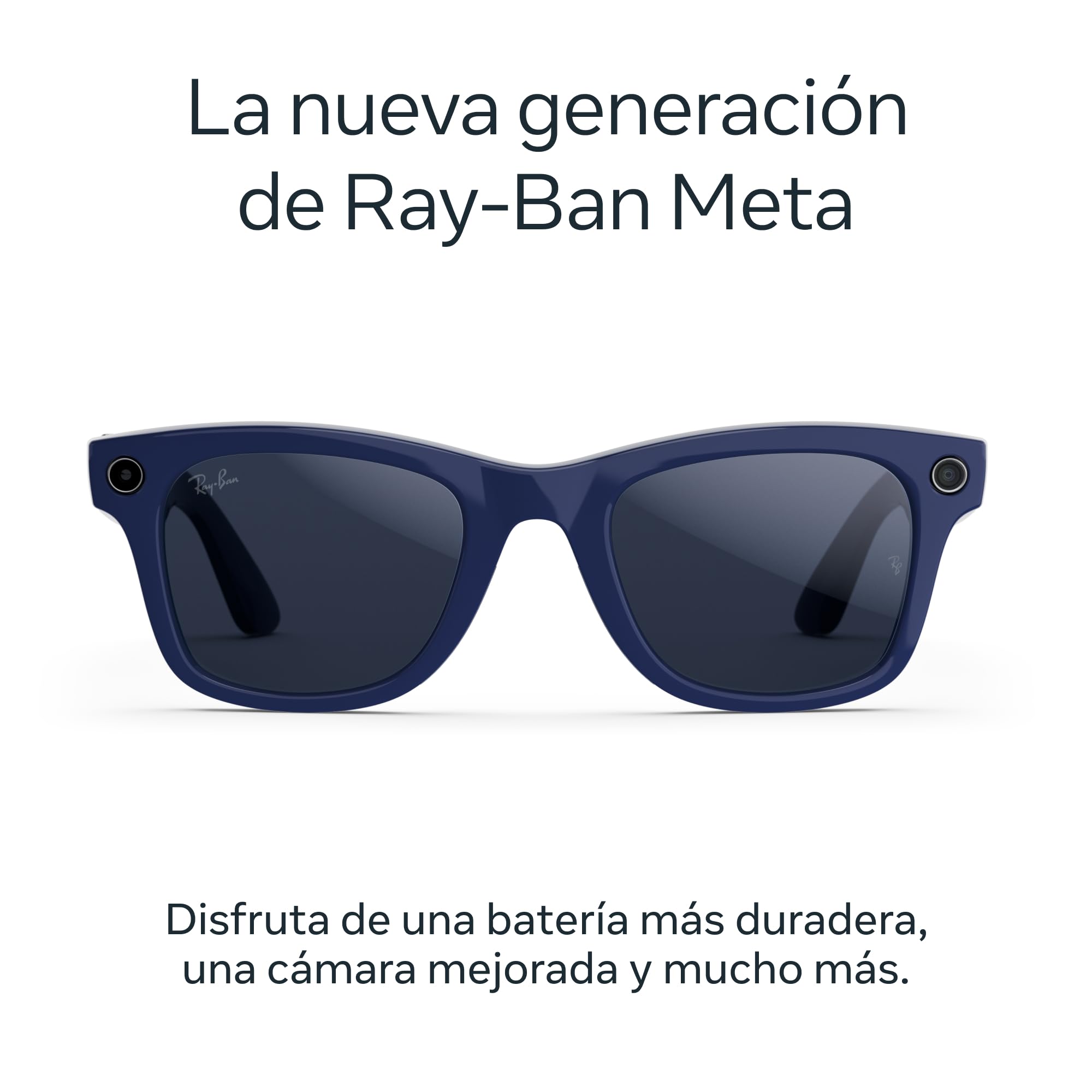 Ray-Ban Meta (Gen 2), Skyler, Shiny Black | Smart AI Glasses for Men, Women — 2x Battery Life — 3K Ultra HD Resolution — 12 MP Ultra-Wide Camera, Audio, Video — Polarized Gradient Graphite Lenses