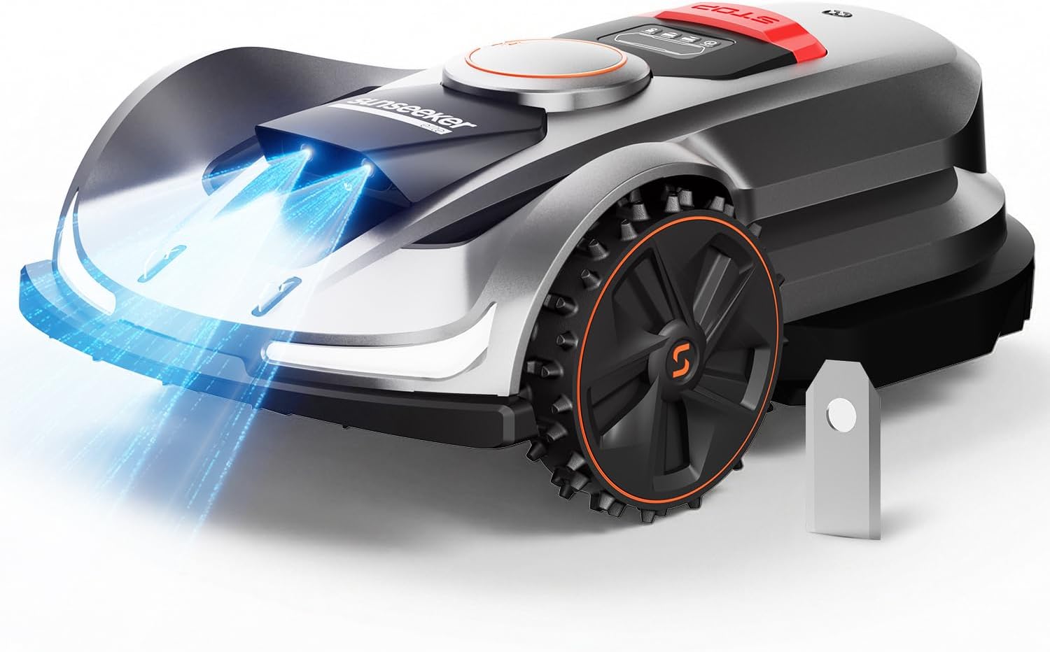 Sunseeker X7 Wireless Robot Lawn Mower 0.75 Acre/ 32,000Sq. Ft, with Smart APP Control, Vision AI System & RTK, Path Planning, Adaptive Floating Cut Height up to 4", for Medium to Large Yards