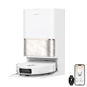DREAME L60 Pro Ultra Robot Vacuum and Mop with Auto-Empty, 35,000Pa Suction, Hot Water Mop Self-Cleaning, and Smart Obstacle Avoidance, White