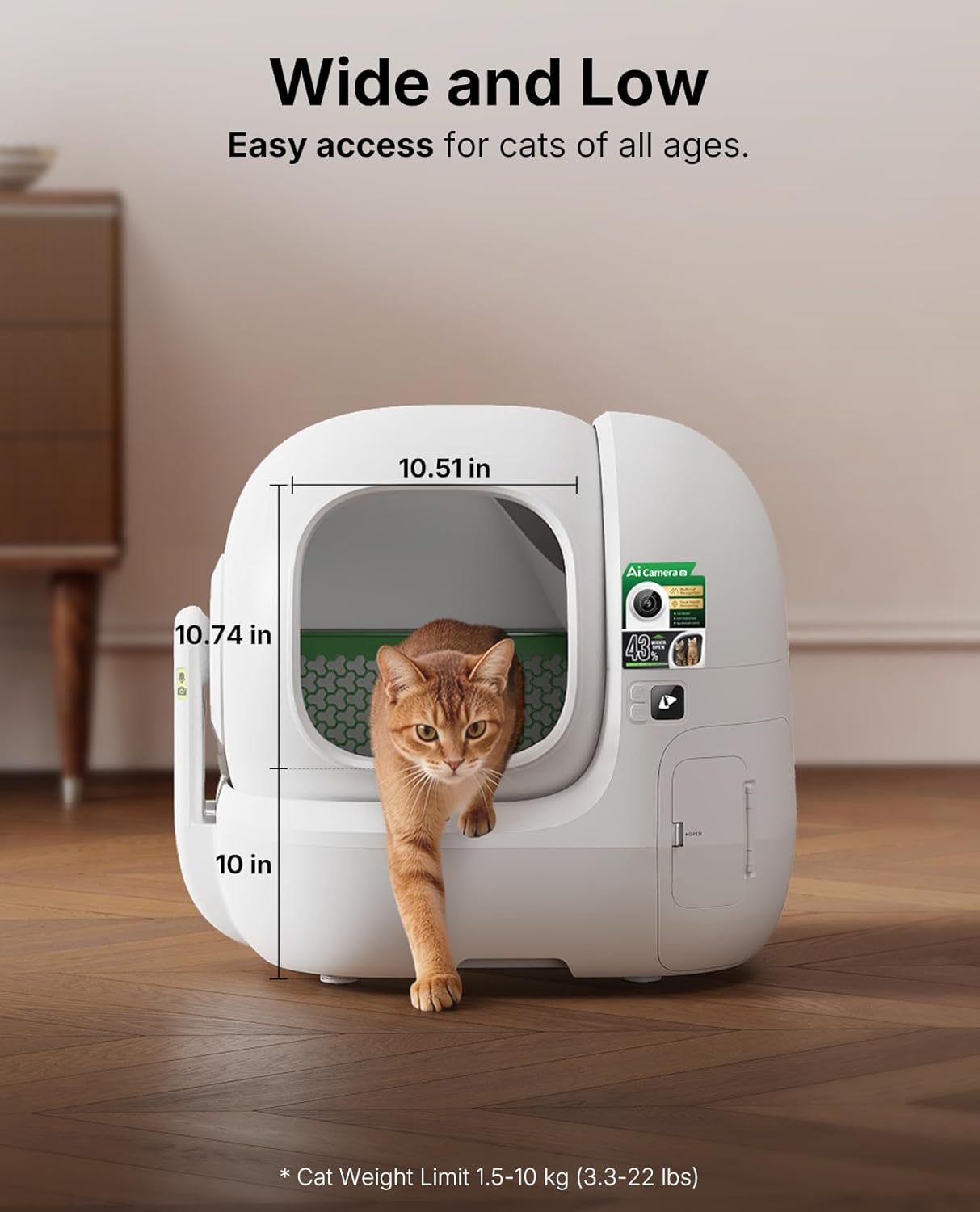 PETKIT Purobot Max Pro 2 AI-Camera Self Cleaning Cat Litter Box, Extra Large Opening 210° Wide Angle Lens Cat Facial Recognition Automatic Litter Box with 5G WiFi App Control Odor-Free