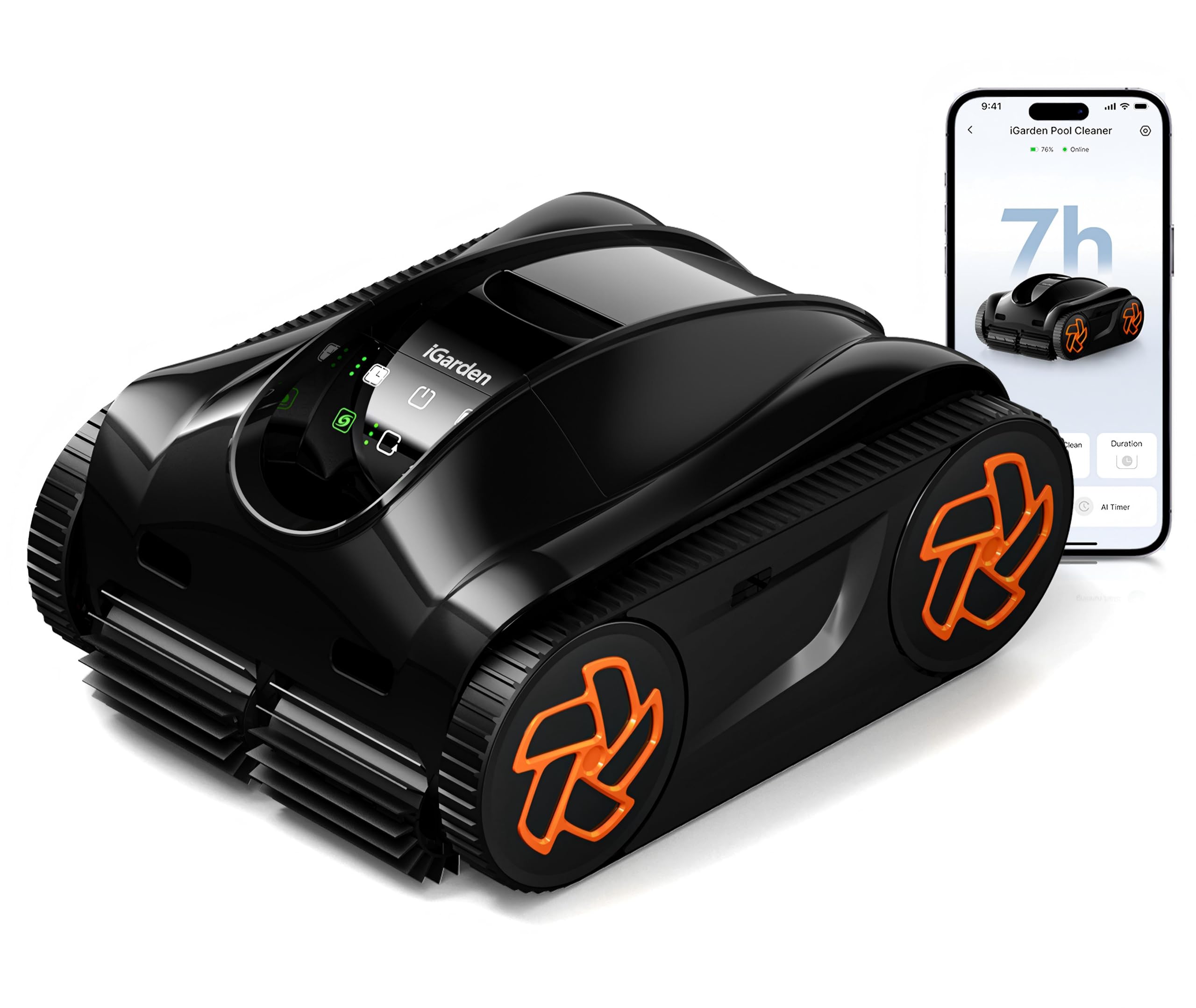 iGarden K-Series Cordless Robotic Pool Cleaner | Smart Navigation & Touchscreen