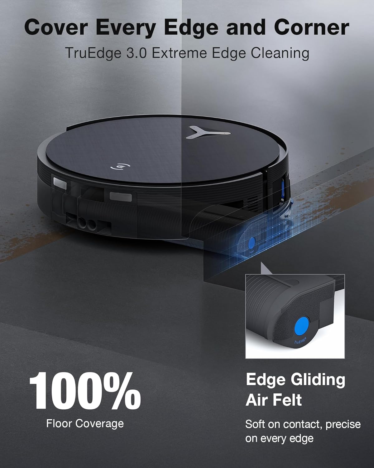 ECOVACS DEEBOT X12 OMNICYCLONE Robot Vacuum and Mop, 22000Pa Suction, FocusJet Pre-Spray, Bagless Dust Station, OZMO Self-Washing Mop, TruEdge Cleaning, ZeroTangle, AIVI 3D AI Navigation