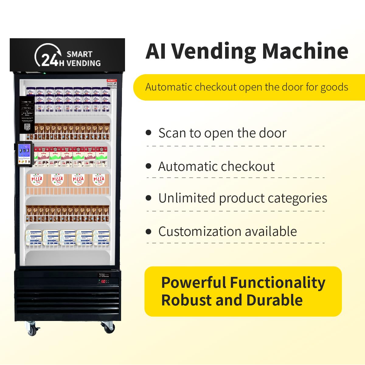 Smart Combo Vending Machine for Business with AI Technology Vending Machine for Sale, Card Reader & App Control Refrigerated Commercial US-360