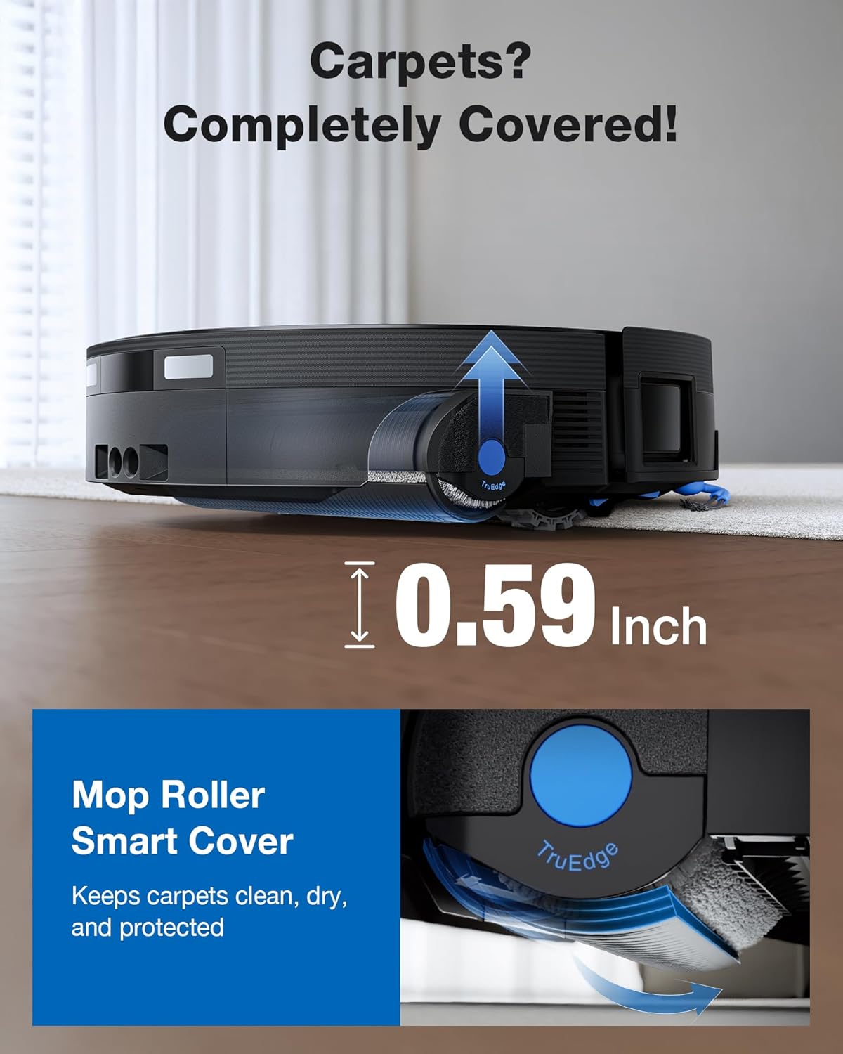 ECOVACS DEEBOT X12 OMNICYCLONE Robot Vacuum and Mop, 22000Pa Suction, FocusJet Pre-Spray, Bagless Dust Station, OZMO Self-Washing Mop, TruEdge Cleaning, ZeroTangle, AIVI 3D AI Navigation