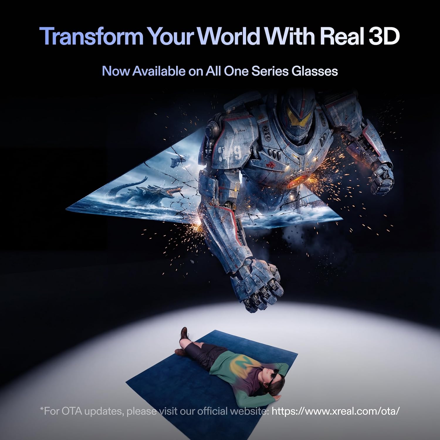XREAL 1S AR/XR Glasses, 500" Virtual Screen Smart Glasses with 52° FOV, Native 3DoF, REAL 3D, Powered by X1 Chip, Supports All USB-C DP Devices Including iPhone 17/16 and Handhelds, like ROG/SteamDeck