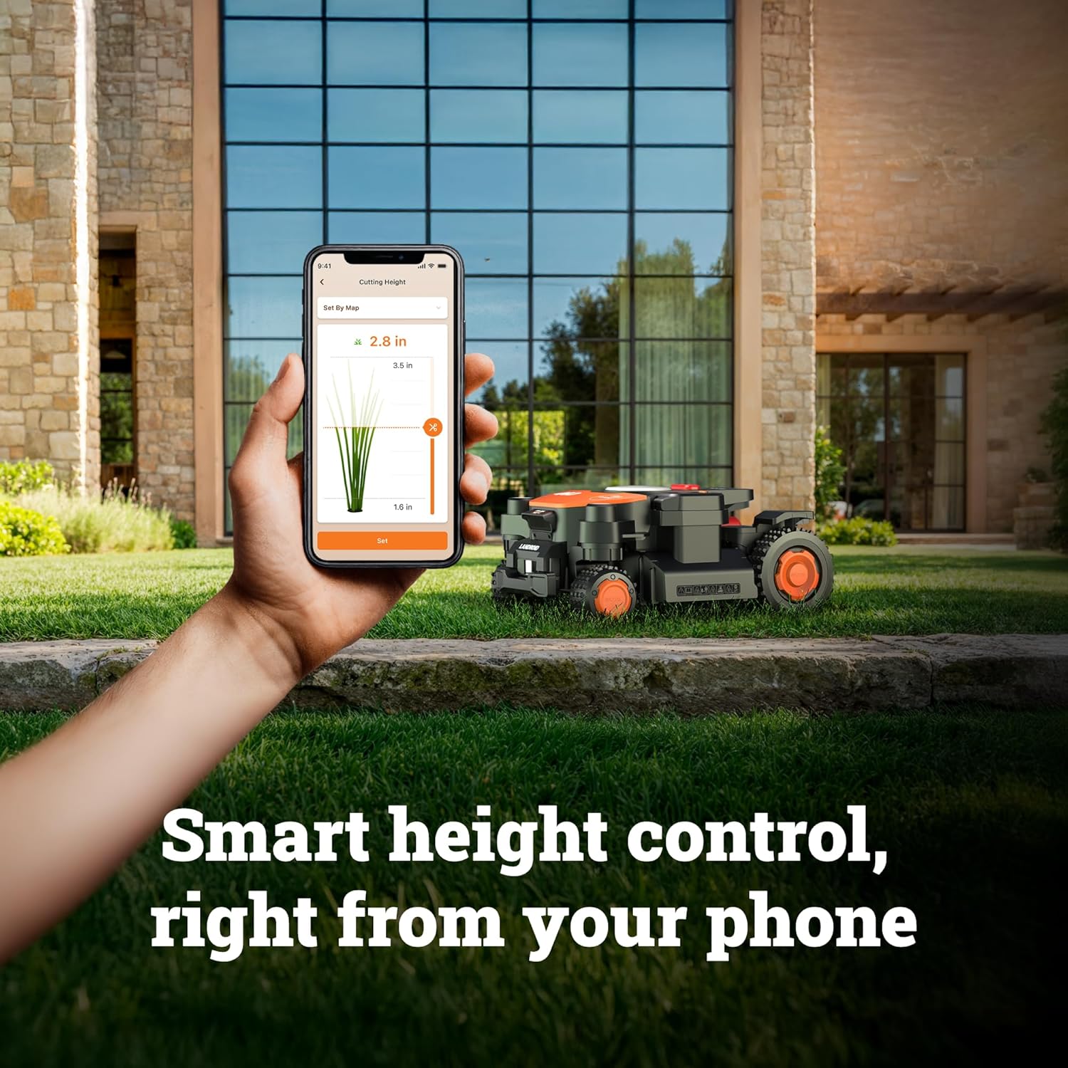 Worx Landroid Vision Cloud 4WD Robot Lawn Mower, No Perimeter Wire Robot Mower for 1/4 Acre, AI Obstacle Avoidance + RTK Cloud Navigation, 84% Slope, Auto Mapping, App Control, Cut-to-Zero, WR341