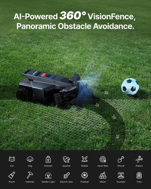 Segway Navimow X430 Robot Lawn Mower Wire Free with Garage X, 4WD for 84% Slopes, Zero-Turn Mowing, Dual 180W Motors, Covers 1 Acre (Garage Shipped Separately)