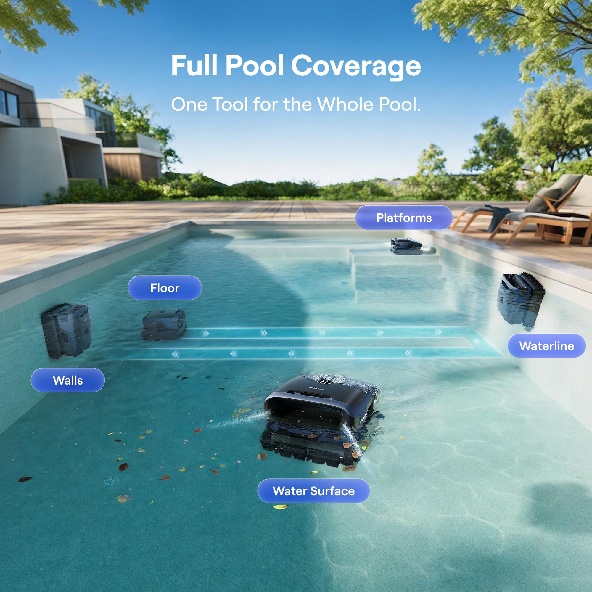 Beatbot Sora 70 Robotic Pool Cleaner | 6800 GPH | Full-Surface Cleaning