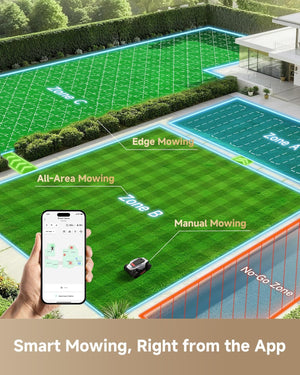 DREAME LiDAR 3500 Robot Lawn Mower A3 AWD Pro Wire Free No RTK, 4WD for 38.7° Slopes, Dual AI Vision Robotic Lawn Mowers,Dual-Disc Cutting 15.8" Width, Smart Zero-Edge, App Control for 0.87 Acre