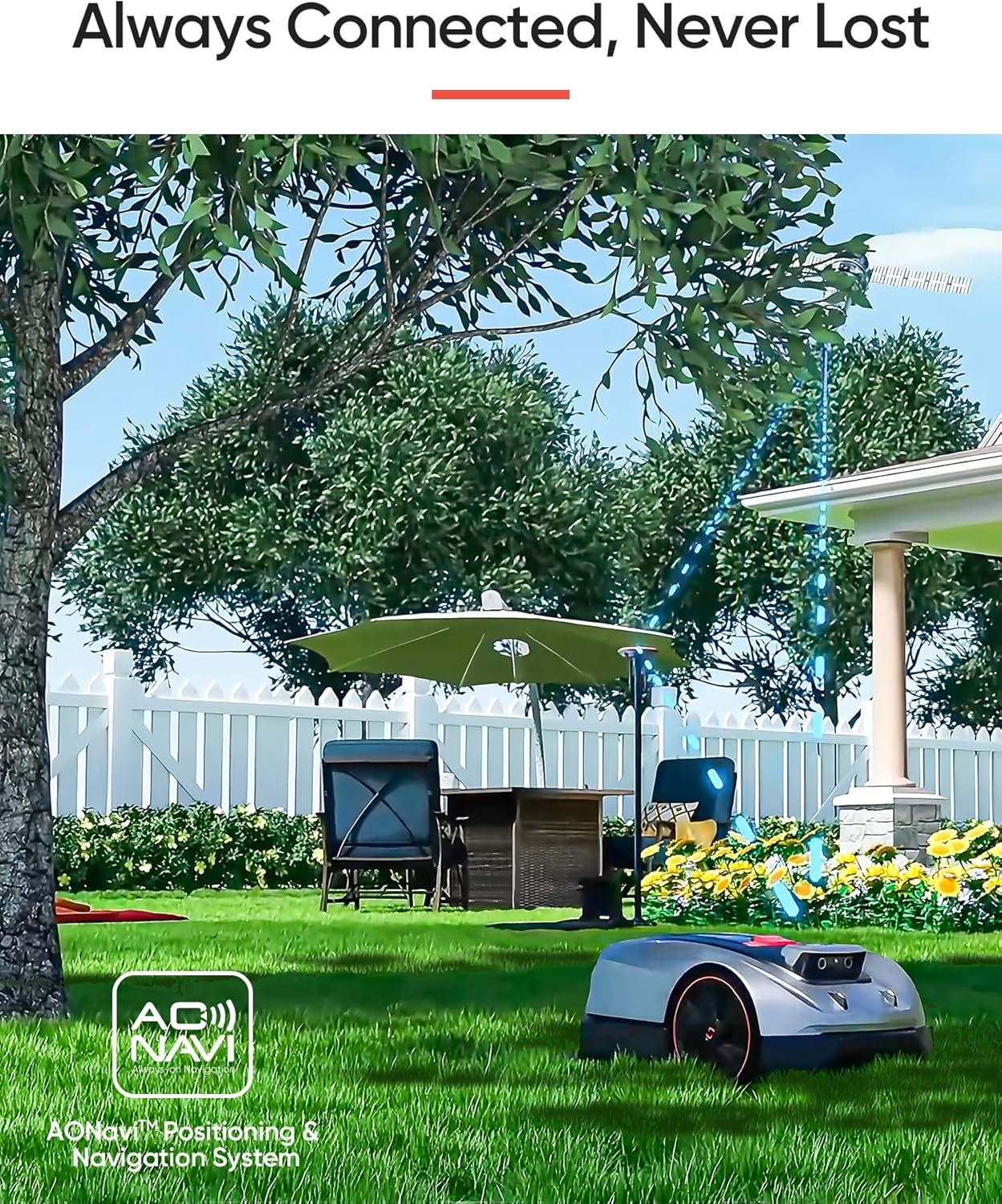 Sunseeker X3 Plus Robot Lawn Mower no Wire,0.3 Acre/13,000 Sq. Ft,Smart APP Control, AI & RTK Navigation, 6 Muti-Zone, Path Planning, for Small/Medium Yards, Included a Set of Blades.