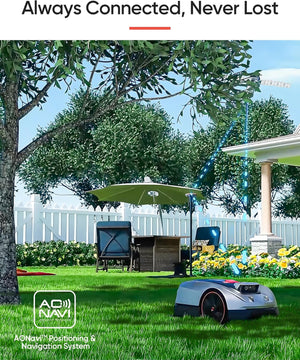 Sunseeker X3 Plus Robot Lawn Mower no Wire,0.3 Acre/13,000 Sq. Ft,Smart APP Control, AI & RTK Navigation, 6 Muti-Zone, Path Planning, for Small/Medium Yards, Included a Set of Blades.