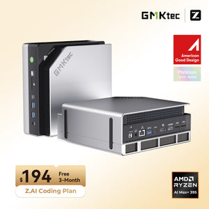 GMKtec EVO-X2 AI Mini PC — official angled product view